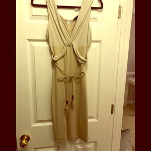 Gucci nude stretch viscose cocktail dress